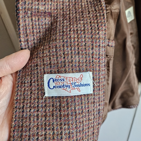 Vintage Forstmann Welsh Tweed 100% Virgin wool button down blazer Size L - Picture 8 of 16